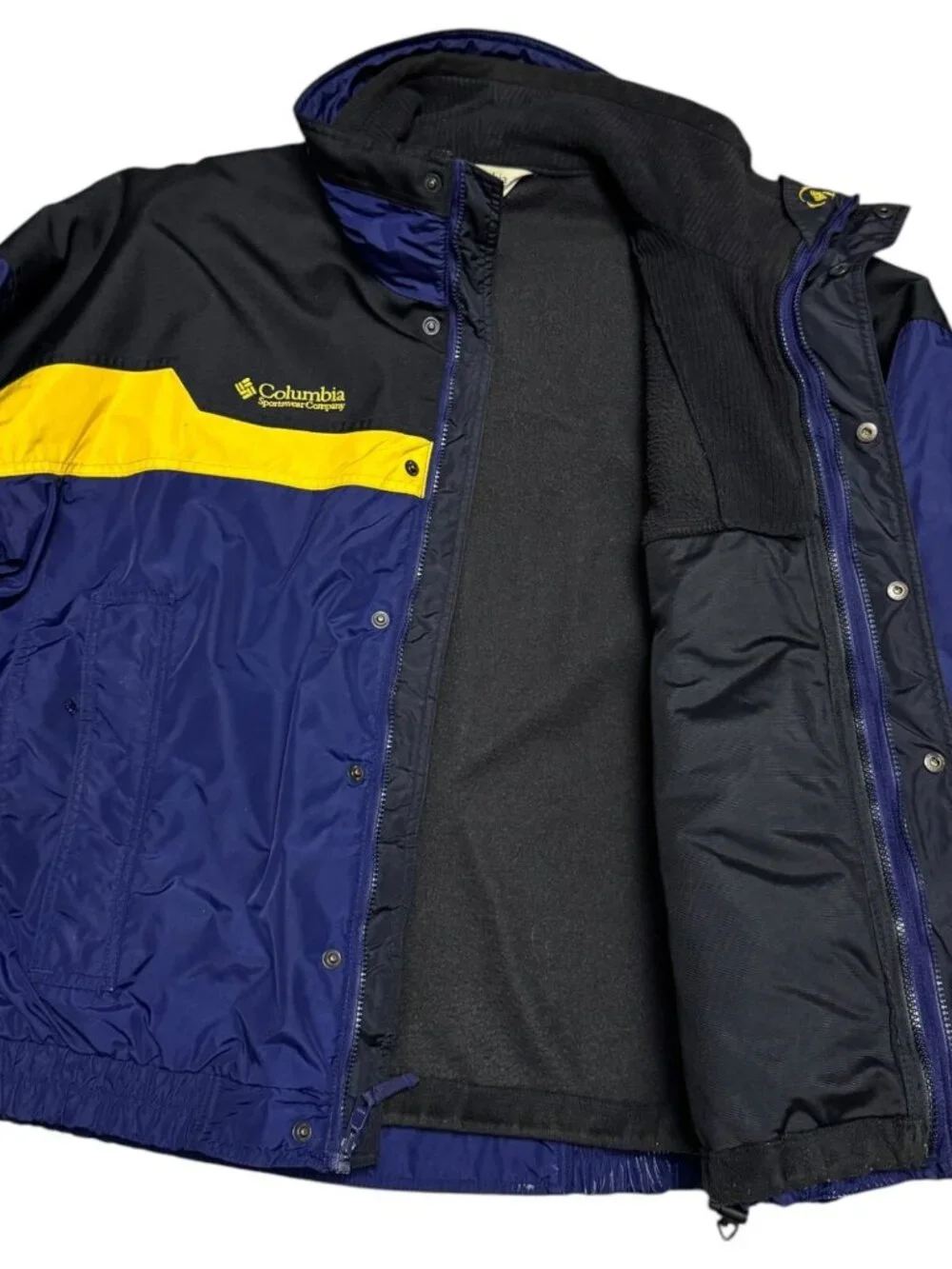 COLUMBIA 2-in-1 Convertible Fleece Jacket Winter Waterproof Ski Jacket Men Large